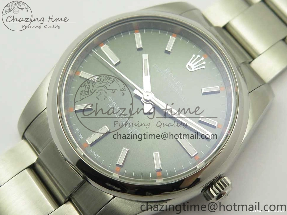 Best AAA Replica Sites Oyster 1:1 Sustainable Bracelet A Best 114200 Edition Dial 34mm UBF Green Perpetual SS 3297 on 0117